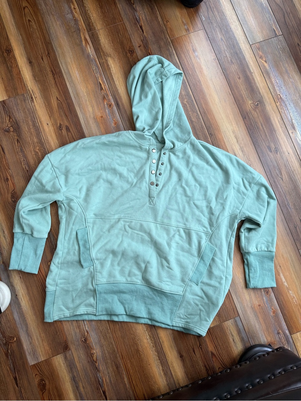 Amazon Women's Sage Green Hooded Pullover Sweatshirt